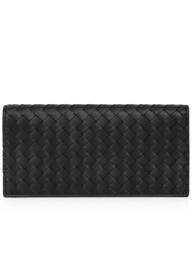 Intrecciato Continental Long Wallet Black - BOTTEGA VENETA - BALAAN 3