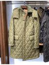 Dereham Long Quilted Parka Olive - BURBERRY - BALAAN 4