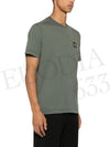 Logo Patch Short Sleeves T-Shirt Green - STONE ISLAND - BALAAN 6