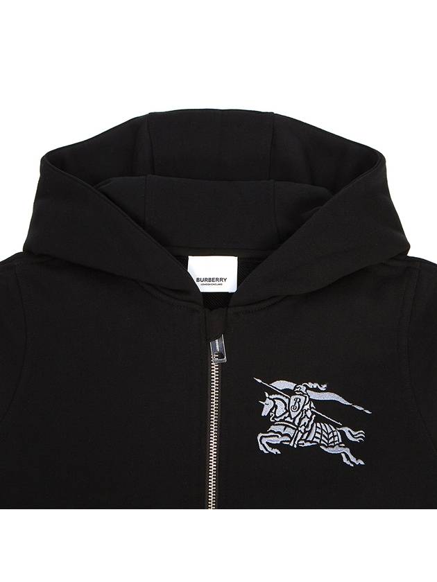 Kids Embroidered Logo Hoodie Black - BURBERRY - BALAAN 5