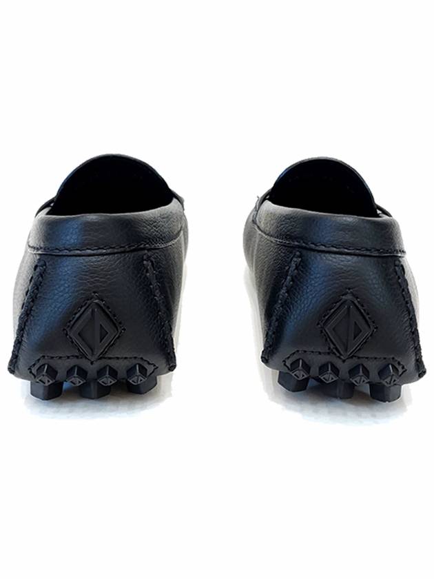 CD Diamond Grained Calfskin Loafers Black - DIOR - BALAAN 4