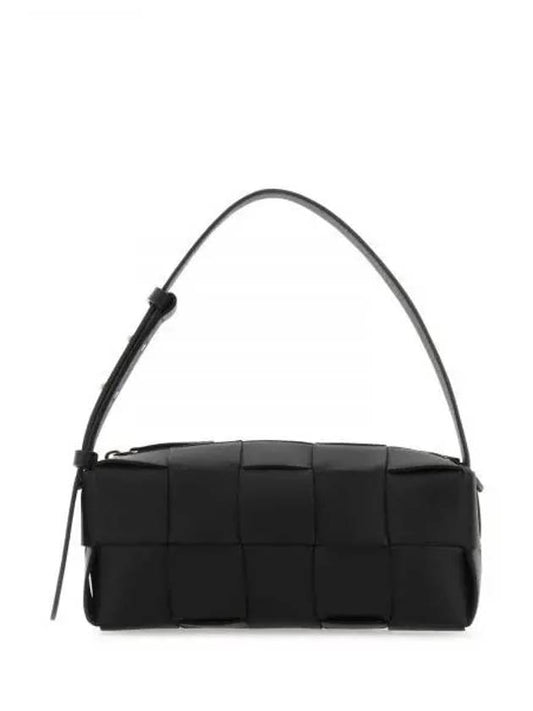 Brick Cassette Intrecciato Small Shoulder Bag Black - BOTTEGA VENETA - BALAAN 2