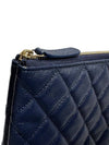 Women s A82552 Cavier Skin Classic Navy Leather Gold Plated COCO Logo Large Clutch - CHANEL - BALAAN 7