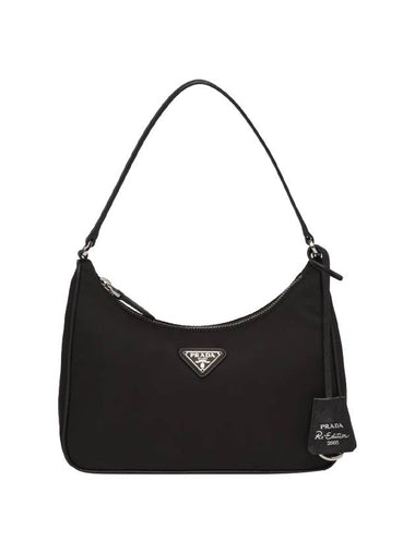 Re-Edition 2005 Saffiano Trimming Re-Nylon Shoulder Bag Black - PRADA - BALAAN 1