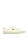 Court Classic SL/06 Embroidered Sneakers In Canvas And Leather Cream - SAINT LAURENT - BALAAN 2