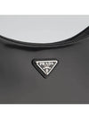 Triangular Logo Cleo Brushed Leather Shoulder Bag Black - PRADA - BALAAN 3