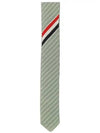 Chalk Stripe Knit Tie Green - THOM BROWNE - BALAAN 2