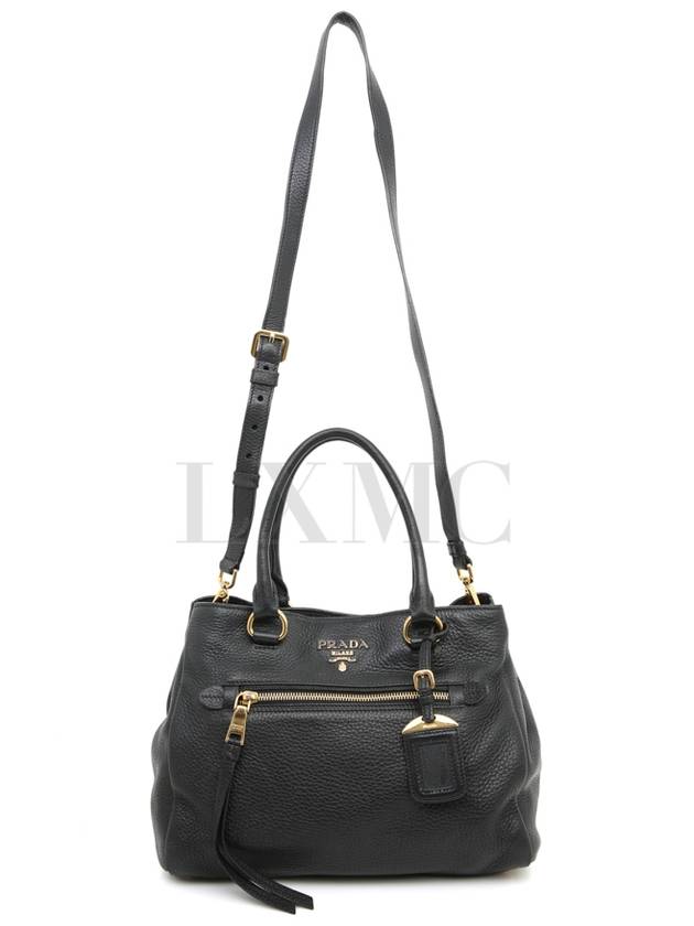 Vitello Phoenix Tote Dino Boston Black Cross Bag 1BG044 - PRADA - BALAAN 4