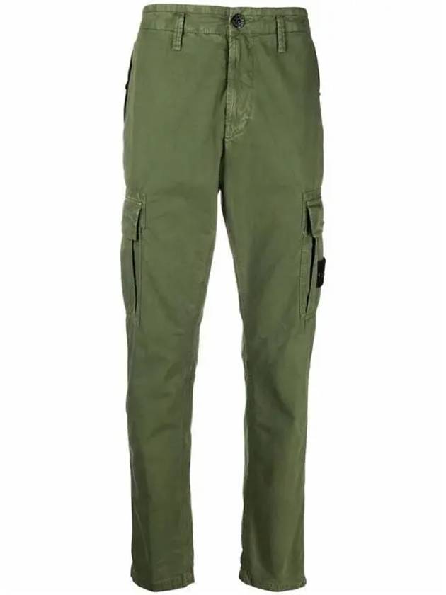 Men's Wappen Patch Slim Cargo Straight Pants Khaki - STONE ISLAND - BALAAN 2