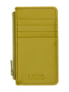 Small Zipper Calf Leather Card Wallet Green - MAISON MARGIELA - BALAAN 1