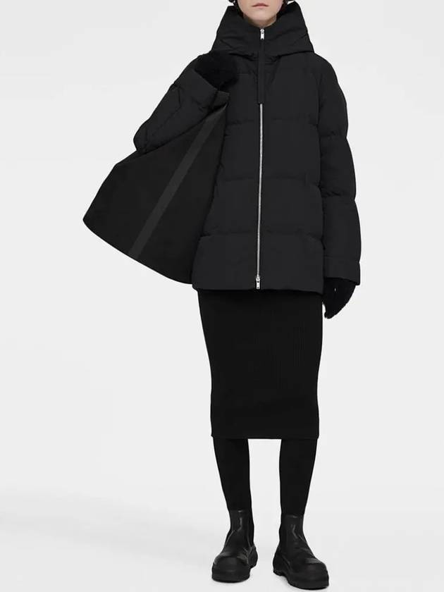 Zipper Quilted Hood Down Padding Black - JIL SANDER - BALAAN 3