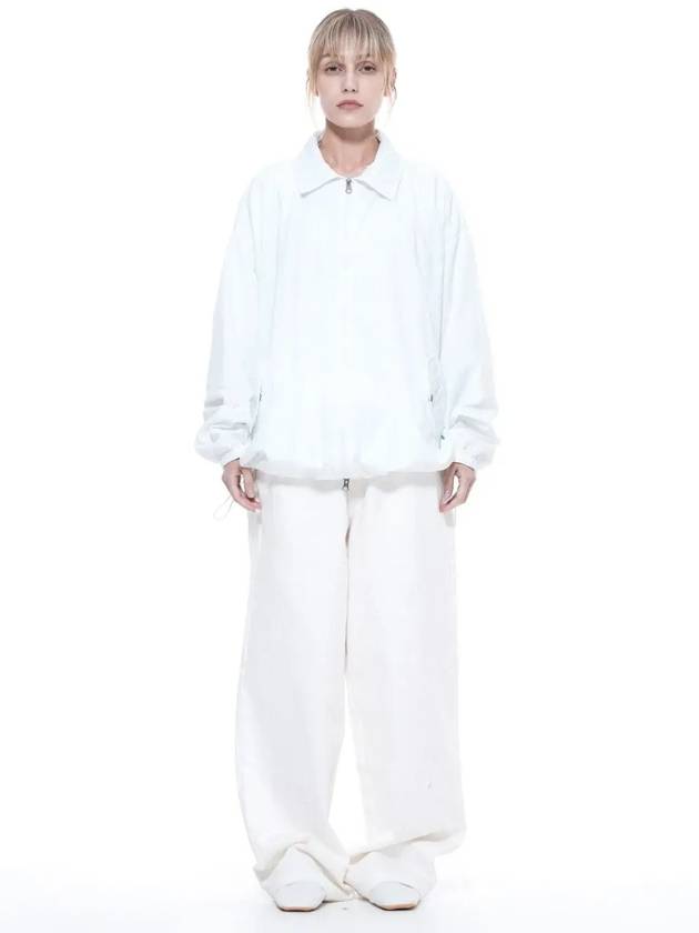 Men s SCWJ WH Seersucker Collar Windbreaker Jumper White - CHANCE'S NOI - BALAAN 5