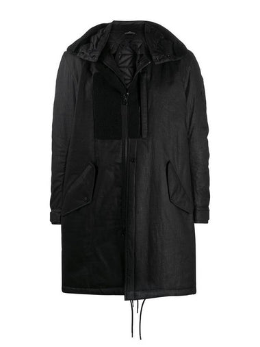 Shadow Project Fishtail Long Parka Black - STONE ISLAND - BALAAN 1