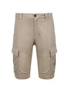 Stretch Satin Cargo Shorts Grey - CP COMPANY - BALAAN 2