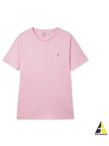 Custom slim crewneck t shirt pink - POLO RALPH LAUREN - BALAAN 1