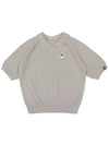 Wool touch collar neck short sleeve knit BEIGE - MONBIRDIE GOLF - BALAAN 9