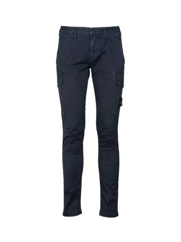 Men's Wappen Patch Cargo Straight Pants Navy - STONE ISLAND - BALAAN 4