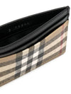 Sandon Check Single Card Wallet Beige - BURBERRY - BALAAN 5