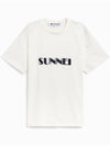 Embroidered Logo Short Sleeve T-Shirt Off White Dark Navy - SUNNEI - BALAAN 2