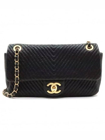 Women s Chanel Black COCO Logo Chevron Medium Calfskin Chain Shoulder Bag 21st Unit gt Gangbuk used luxury goods - CHANEL - BALAAN 1