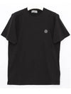 Kids 30/1 Cotton Jersey Short Sleeve T-Shirt Black - STONE ISLAND - BALAAN 3