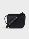 Triomphe Small Shiny Calfskin Cross Bag Black - CELINE - BALAAN 4