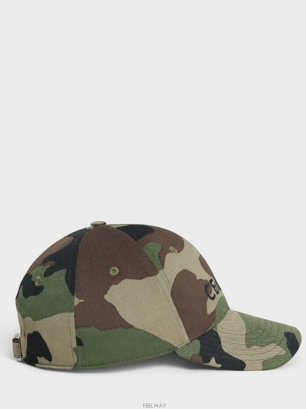 Military Cotton Ball Cap Khaki - CELINE - BALAAN 4