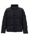 Garment Dyed Crinkle Reps Down Padding Black - STONE ISLAND - BALAAN 2