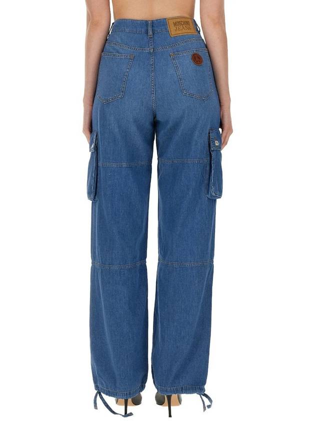 Pants 03043740 1295 Denim - MOSCHINO - BALAAN 4