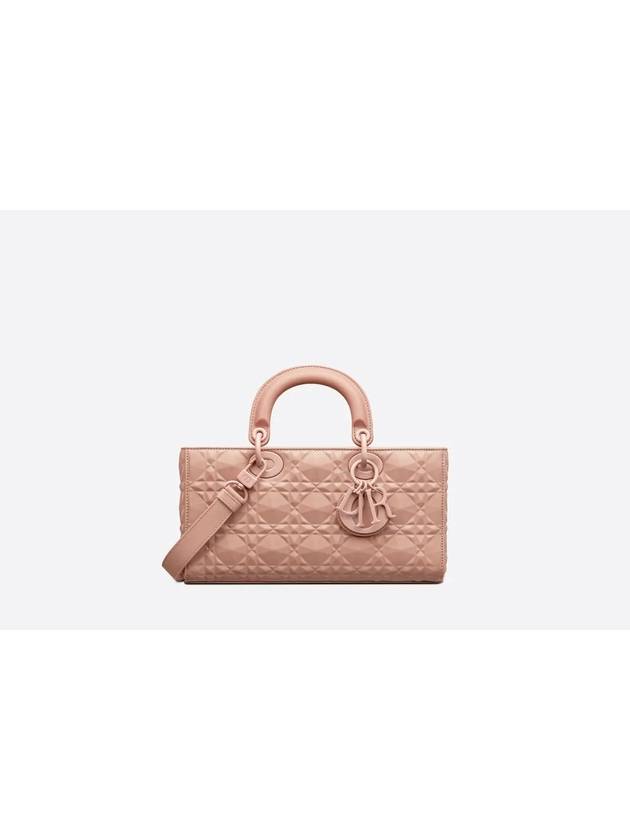 Lady D Joy Diamond Cannage Calfskin Tote Bag Rose des Vents - DIOR - BALAAN 1