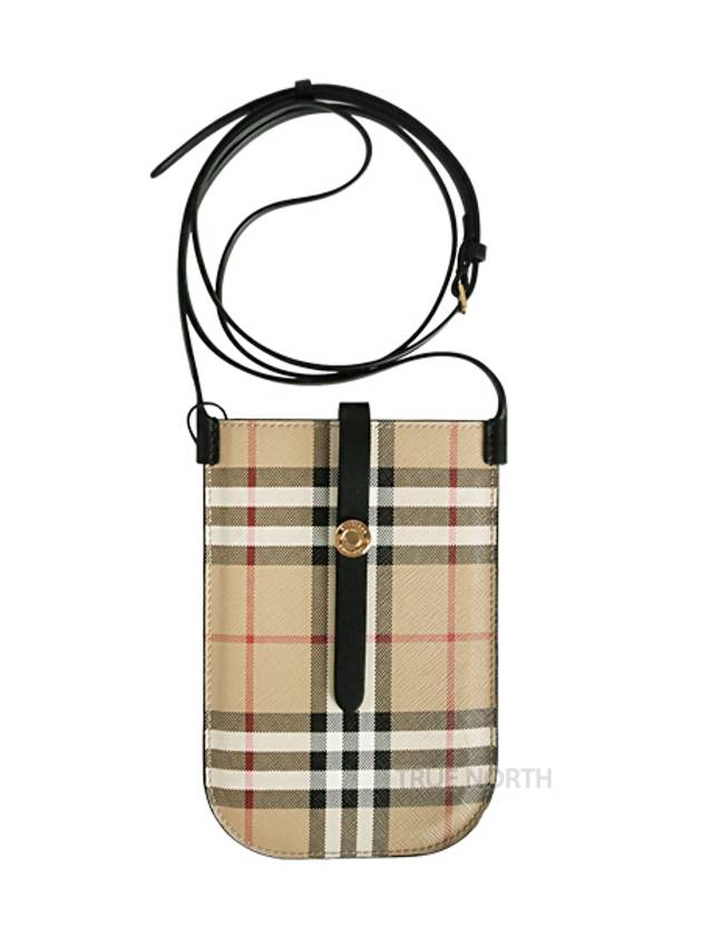 Vintage Check And Strap Phone Case Beige Black - BURBERRY - BALAAN 2