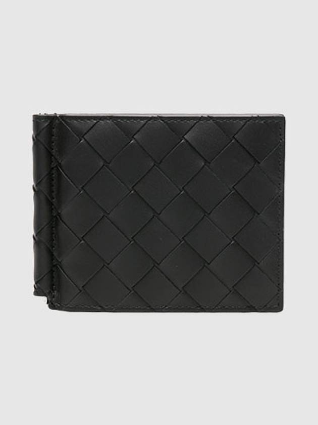 Intrecciato Money Clip Half Wallet Black - BOTTEGA VENETA - BALAAN 2