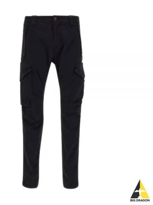 Stretch Sateen Ergonomic Lens Cargo Straight Pants Black - CP COMPANY - BALAAN 2