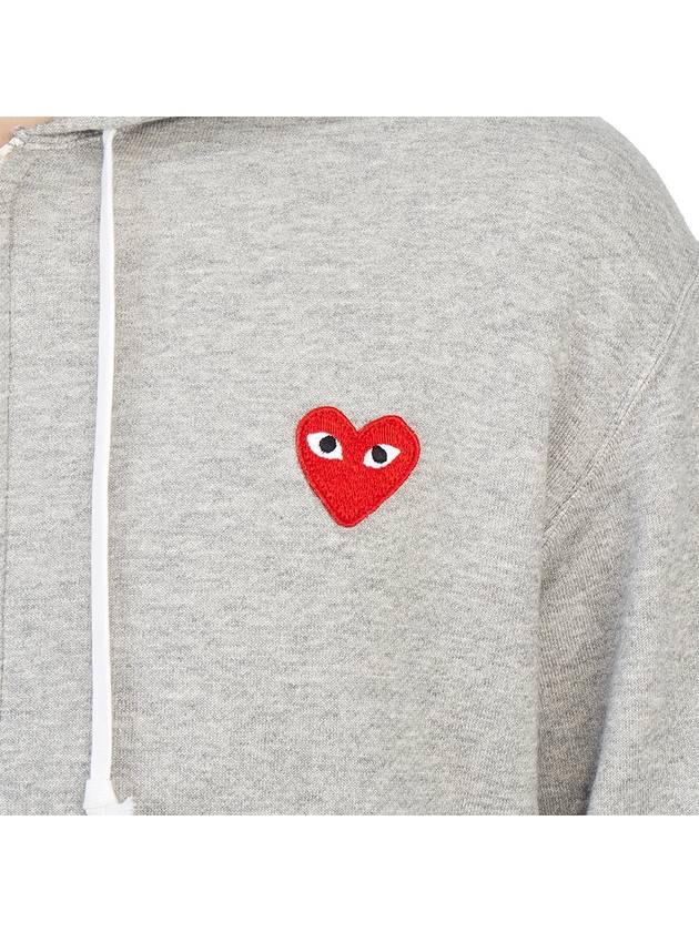 Men's Red Heart Waffen Zip Up Hoodie Grey P1 T168 1 - COMME DES GARCONS - BALAAN 11