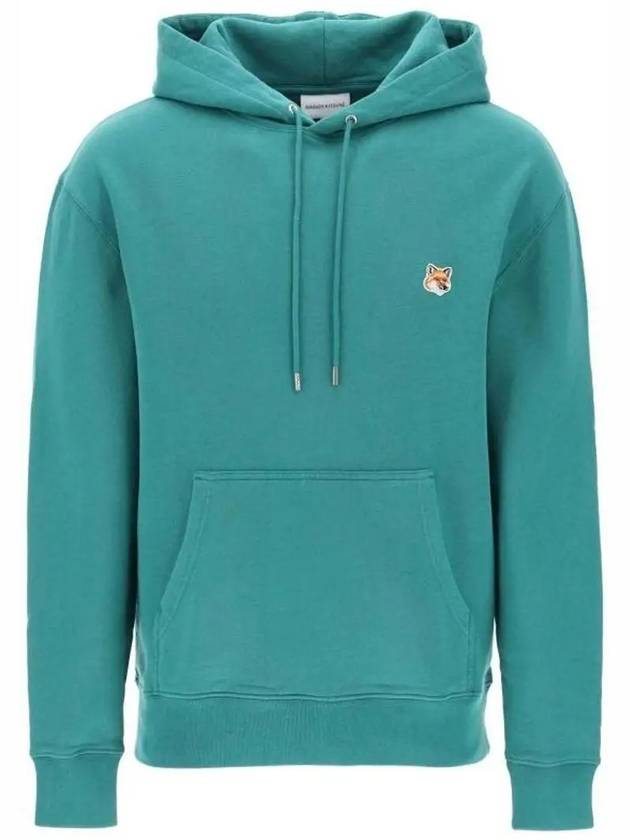 Fox Head Patch Regular Hoodie Pine Green - MAISON KITSUNE - BALAAN 3