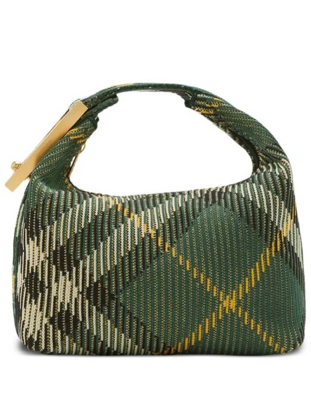 Peg Medium Check Pattern Duffel Bag Green - BURBERRY - BALAAN 1