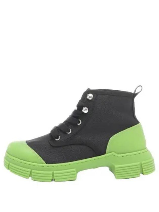 City Ankle Walker Boots Green Black - GANNI - BALAAN 2