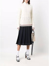 Pointel Merino Wool Knit Top - THOM BROWNE - BALAAN.