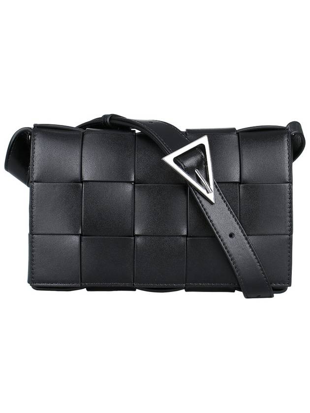 Urban Leather Crossbody Cassette Black Silver - BOTTEGA VENETA - BALAAN 3