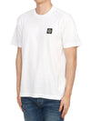 Logo Patch Short Sleeves T-Shirt White - STONE ISLAND - BALAAN 3