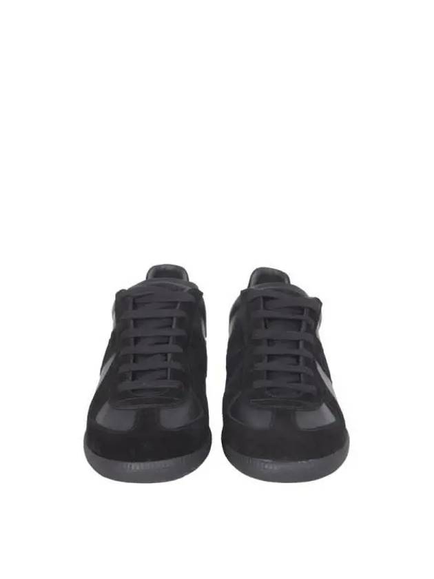 Men's Replica Leather Suede Low Top Sneakers Black - MAISON MARGIELA - BALAAN 5