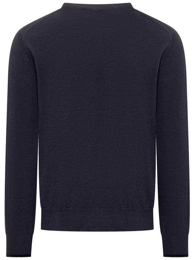 Wool Cashmere Knit Top Navy - BRUNELLO CUCINELLI - BALAAN 3