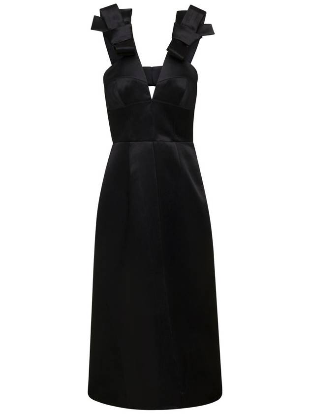 Black Satin Dress J03CT0006J75001001 B0020169299 - JIL SANDER - BALAAN 2