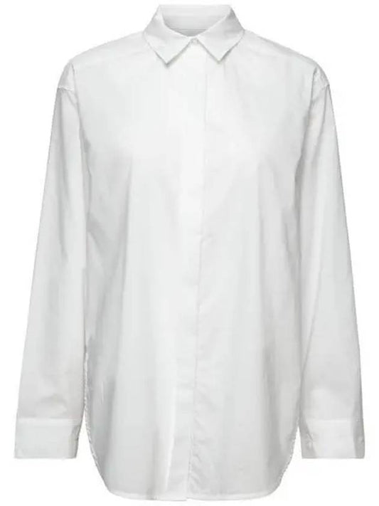 Hidden Button Long Sleeve Shirt White - AMI - BALAAN 2