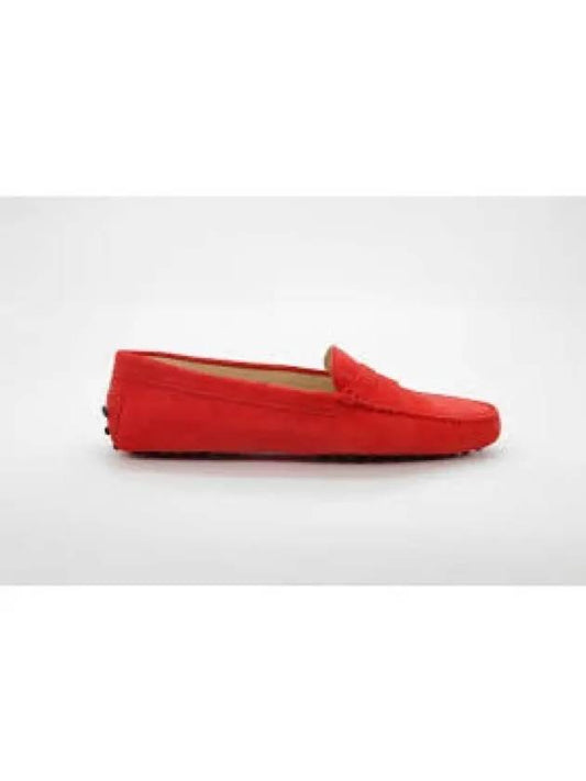 Women's Suede Gommino Driving Shoes Red - TOD'S - BALAAN 2