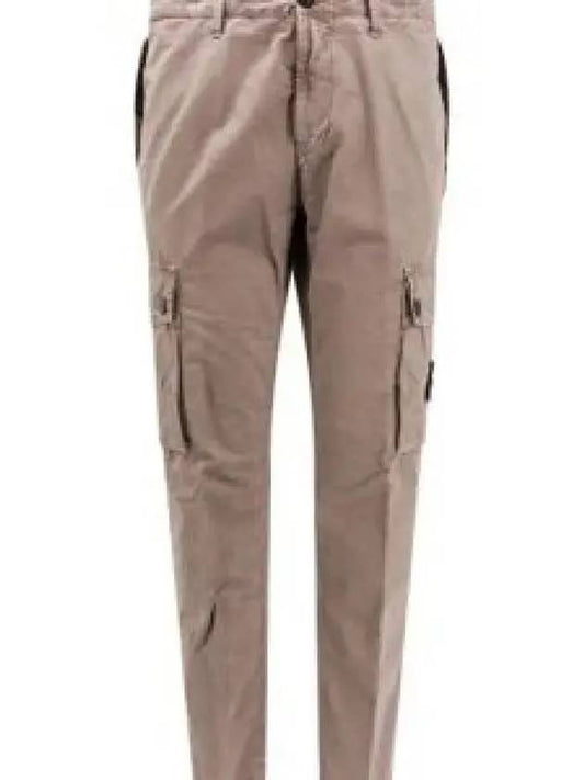 Wappen Patch Old Treatment Slim Fit Cargo Straight Pants Brown - STONE ISLAND - BALAAN 2