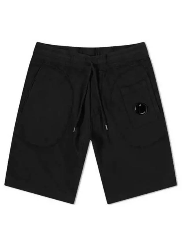 Men's Lens Wappen Bermuda Shorts Black - CP COMPANY - BALAAN 2