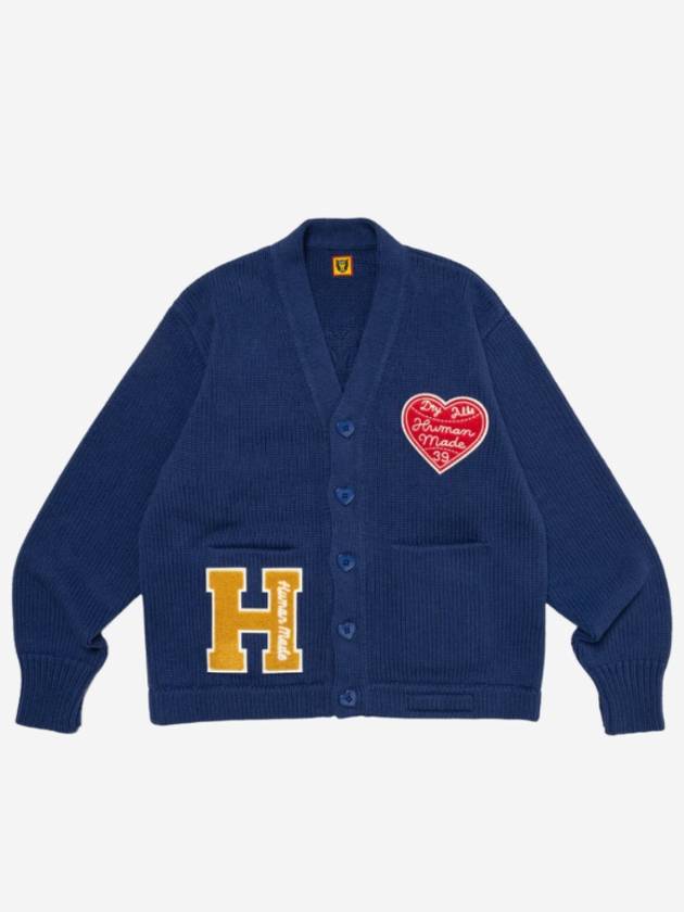 Low gauge knit cardigan blue - HUMAN MADE - BALAAN 1