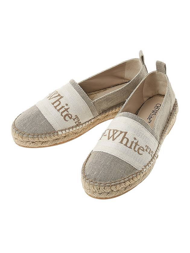 Logo Canvas Espadrilles Beige - OFF WHITE - BALAAN.