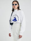 Turtle Neck Cropped Sweatshirt White - SAY-_YEON - BALAAN 2